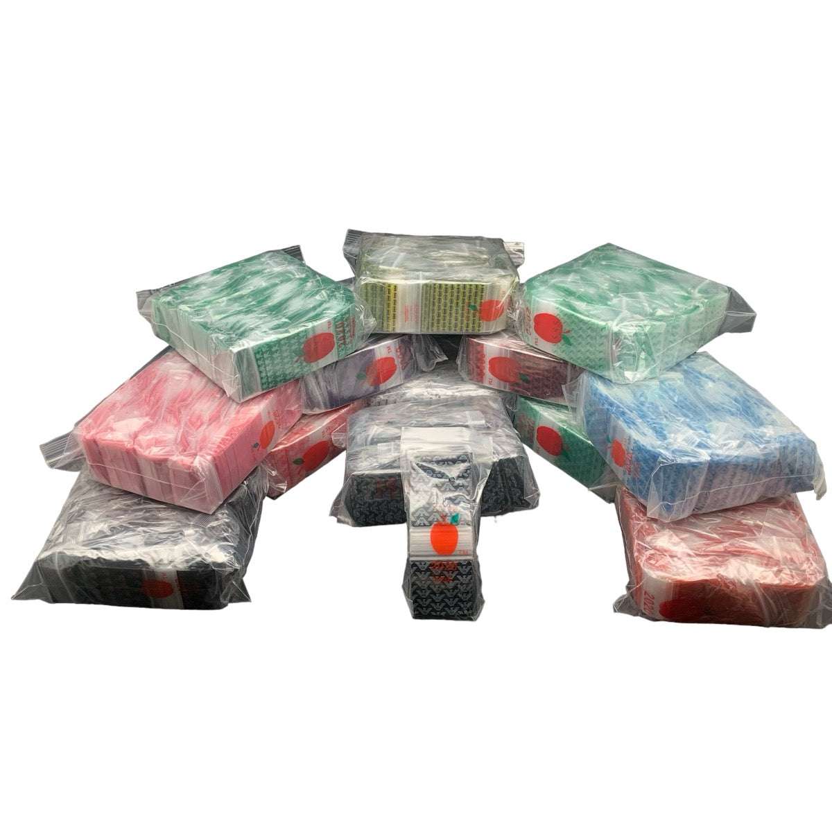 Designer Ziplock Baggies 2in by 2in, Bag of 10 Sets W/100 Bags Each (Various Designs Available) (B2B)