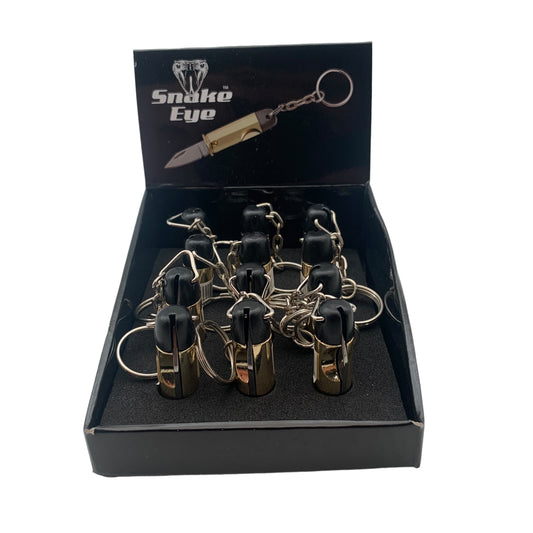 Magnum Bullet Knife w/ Keychain 1.5" - 12ct. Display (B2B)