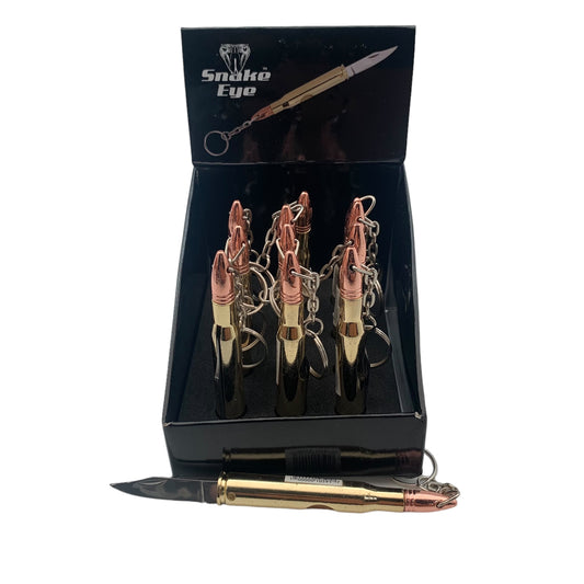 Bullet Knife w/ Keychain - 3.25" 12ct. Display (B2B)