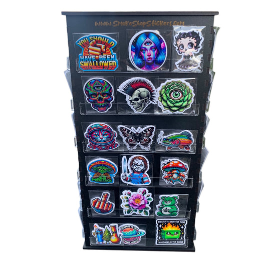 Stickers Display A, 72 Styles, 6 of Each Style, 432ct. Display (B2B)